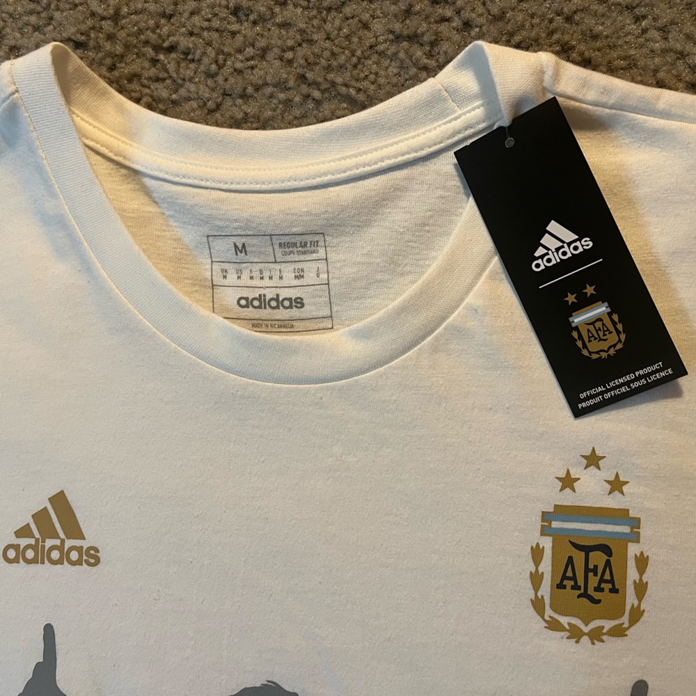 RARE adidas Argentina MESSI World Cup Champs 3-Stars Trophy shirt jersey kit AFA - Picture 3 of 6